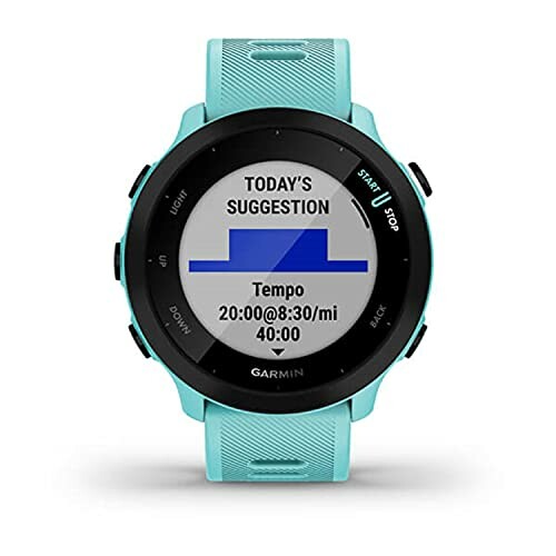 Garmin sports watch with blue strap