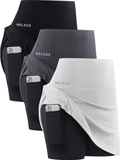 NELEUS Women's Lightweight Running Shorts