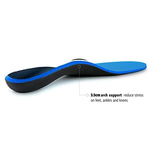 Orthotic insole with 3.5cm arch support.