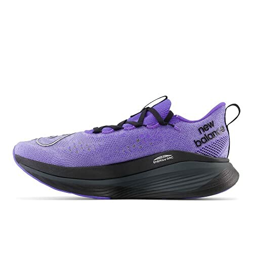 Purple New Balance running shoe with black sole