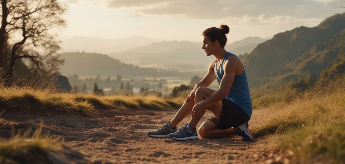 Runner Stretching After Run
