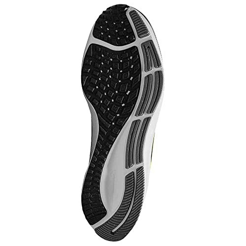 Black and white running shoe sole with textured grip