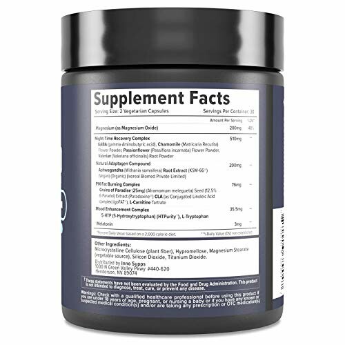 Supplement facts label on a dietary product container.